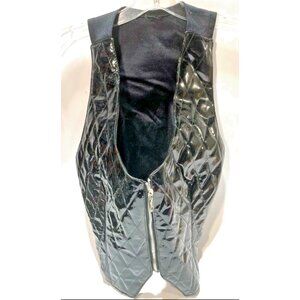Mambo Junior's Black Shiny Quilted Vest Size Large